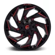 Alloy Wheel 20x9 ET1 5x114.3/5x127 D755 Reaction Gloss Black Milled W/ RED Tint Fuel