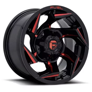   Alloy Wheel 20x9 ET20 5x114.3/5x127 D755 Reaction Gloss Black/Red Tint Fuel