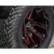 Alloy Wheel 20x9 ET20 5x114.3/5x127 D755 Reaction Gloss Black/Red Tint Fuel
