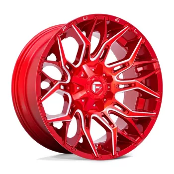   Alloy Wheel 22x10 ET-18 8x165.1 D771 Twitch Candy RED Milled Fuel