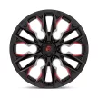 Alloy Wheel 22x10 ET-18 6x139.7 D823 Flame Gloss Black Milled W/ Candy RED Fuel