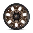 Alloy Wheel 17x9 ET-12 5x127 D826 Traction Matte Bronze W/ Black Ring Fuel