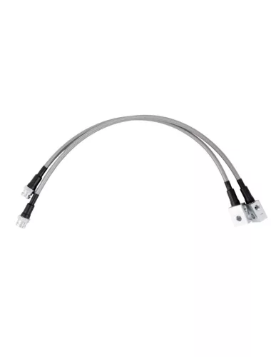 Flexible Teflon-coated steel braided 2-piece brake hose set for chassis and axle for Nissan Patrol Y60 without ABS +10cm