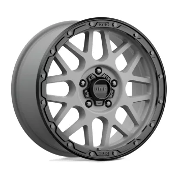   Alloy Wheel 18x8.5 ET35 5x127 KM535 Grenade Off-road Matte Gray W/ Matte Black LIP KMC