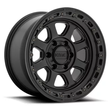   Alloy Wheel 17x9 ET0 6x135 KM548 Chase Satin Black W/ Gloss Black LIP KMC