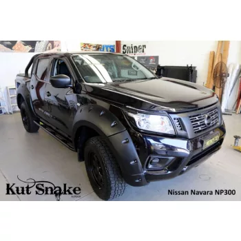   Kut Snake MONSTER plastic fender flares Nissan Navara D23 NP300 for cars with AdBlue 85 mm