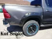 Kut Snake plastic fender flares Toyota Hilux Rocco 2022-> 75 mm