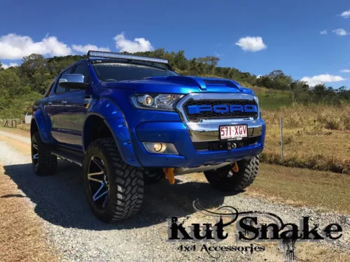 Kut Snake MONSTER plastic fender flares Ford Ranger PX 95mm smooth finish