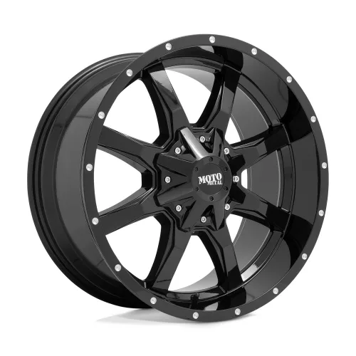 Alloy Wheel 20x9 ET18 5x139.7/5x150 MO970 Gloss Black W/ Milled LIP Moto Metal