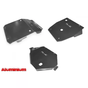   More4x4 aluminium skid plate kit for Mitsubishi L200, Fiat Fullback (2015-) with factory bumper (3 pcs/kit)