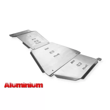   More4x4  aluminium skid plate kit for Toyota Land Cruiser J200 (2007-) with factory bumber (3pcs/kit)