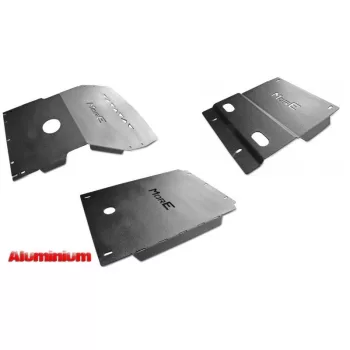   MORE4x4 aluminium skid plate kit for Toyota Land Cruiser J95, 1996-2002, (petrol, long) with MORE4x4-Z012 bumper (3db/szett)