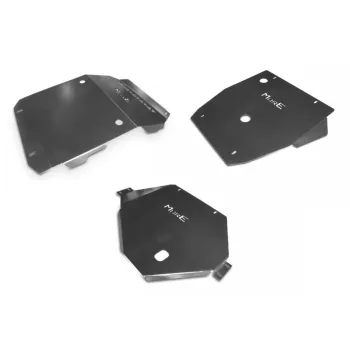   More4x4 steel skid plate kit for Mitsubishi L200, Fiat Fullback (2015-) with factory bumper (3pcs/kit)
