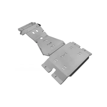   More4x4 steel skid plate kit for Toyota Hilux Revo (2015-); Rocco/Invincible (2020-) with factory bumper (3pcs/kit)