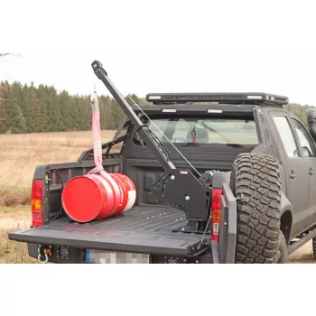   More4x4 Rotating Winch mounting plate with boom, Pick-Up crane for the truck bed