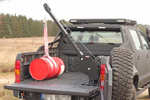More4x4 Rotating Winch mounting plate with boom, Pick-Up crane for the truck bed