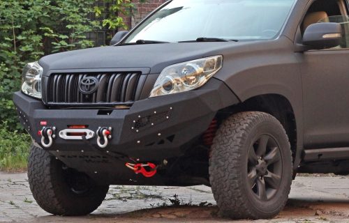 MorE4x4 Steel front bumper with winch plate Toyota Land Cruiser J150 2009-2014