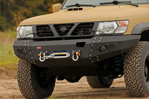 MorE4x4 Steel front bumper with winch plate Nissan Nissan Patrol Y61 (1997-2004), all engine