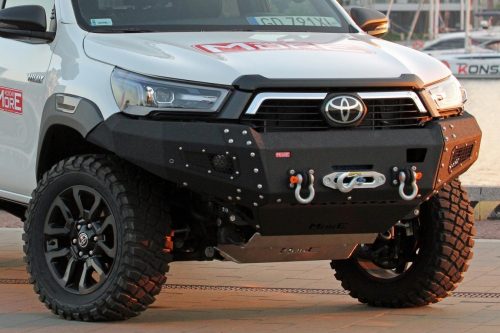 MorE4x4 Steel front bumper with winch plate Toyota Hilux Revo 2015->, Rocco/Invincible  2020-> all engine version