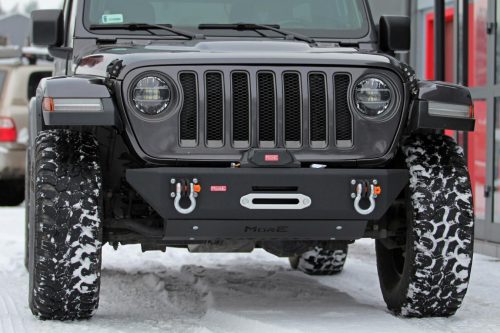 MorE4x4 Steel short front bumper with winch plateeep Wrangler JL (2018+), all engine