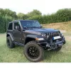   OFD Front steel bumper straight with bullbar and winch plate - Jeep Gladiator JT 20->; Wrangler JL 18->