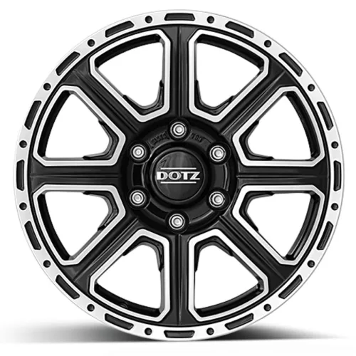 DOTZ Survival Kalahari Dark 4x4 alloy wheel - 7x16/ET24 - black/polished