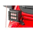 2" Square CREE LED Lights Pair Chrome Series with Cool Amber DRL Rough Country - Jeep Wrangler JL