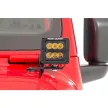 2" Square CREE LED Lights Pair Chrome Series with Cool Amber DRL Rough Country - Jeep Wrangler JL