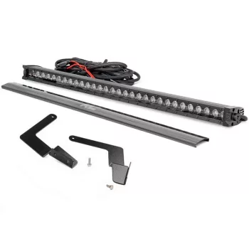   Rough Country Black Series LED light bar 30", white DRL - Toyota Tacoma 16->