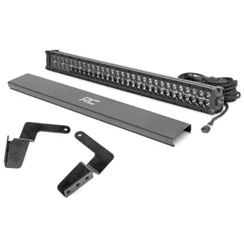   Rough Country Black Series LED light bar 30", white DRL - Toyota FJ Cruiser 07-14
