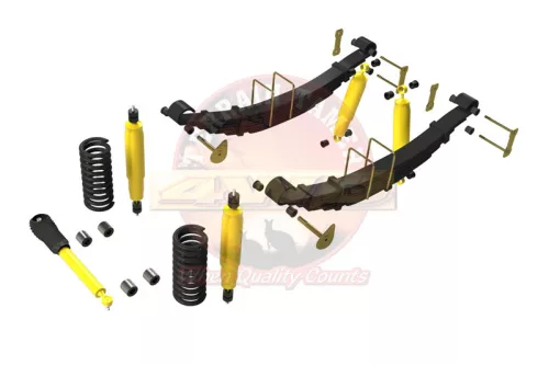 Terrain Tamer felfüggesztés készlet emelés +40mm +150kg terhelésig elöl +300kg terhelésig hátul Toyota Landcruiser HZJ76 VDJ76 2007-> szintszabályzás nélküli modellek