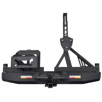   Snake4x4 hátsó acél lökhárító pótkeréktartóval Toyota Hilux Vigo 2005-15 Revo 2016+