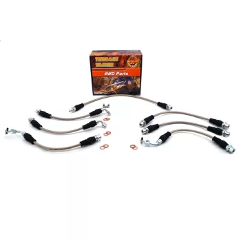   Terrain Tamer Fonott fékcső készlet ABS-el felszerelt modellekhez (Braided Brake Hose Kit Suit To 2" Raised Susp. Suits Abs) Toyota Landcruiser VDJ 76 78 79 2012-2016