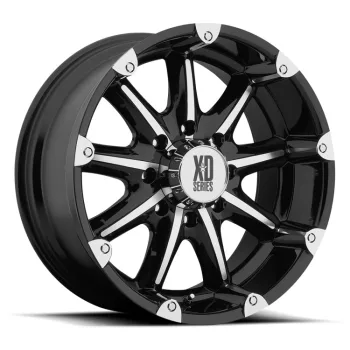   Alloy Wheel 18x9 ET-12 8x165.1 XD779 Badlands Gloss Black Machined XD Series