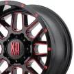 Alloy Wheel 20x10 ET-24 5x127 XD820 Grenade Satin Black Milled/Red Clear Coat XD Series