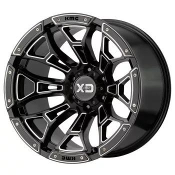   Alloy Wheel 18x9 ET0 5x127 XD841 Boneyard Gloss Black Milled XD Series