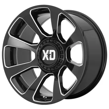   Alloy Wheel 20x9 ET0 5x127/5x139.7 XD854 Reactor Gloss Black Milled XD Series