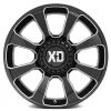   Alloy Wheel 20x9 ET0 5x127/5x139.7 XD854 Reactor Gloss Black Milled XD Series