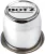 DOTZ closed stainless steel hub cap for wheel (low) - silver - 83mm