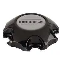 DOTZ closed plastic hub cap for wheel with logo - black - 29mm